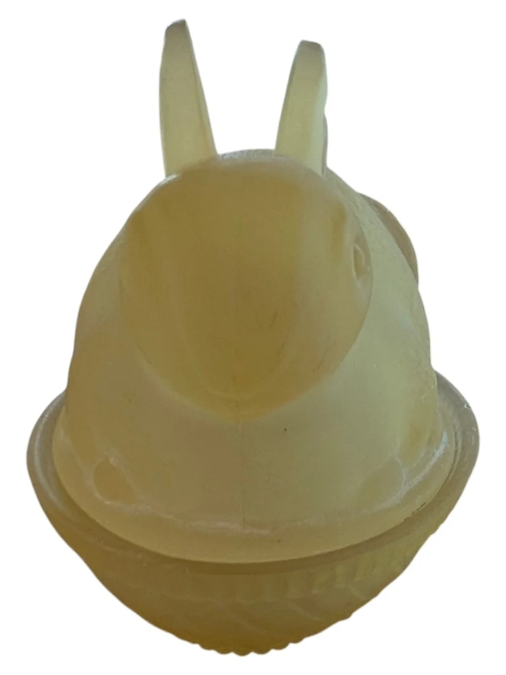 Vintage Frosted Yellow Glass 
